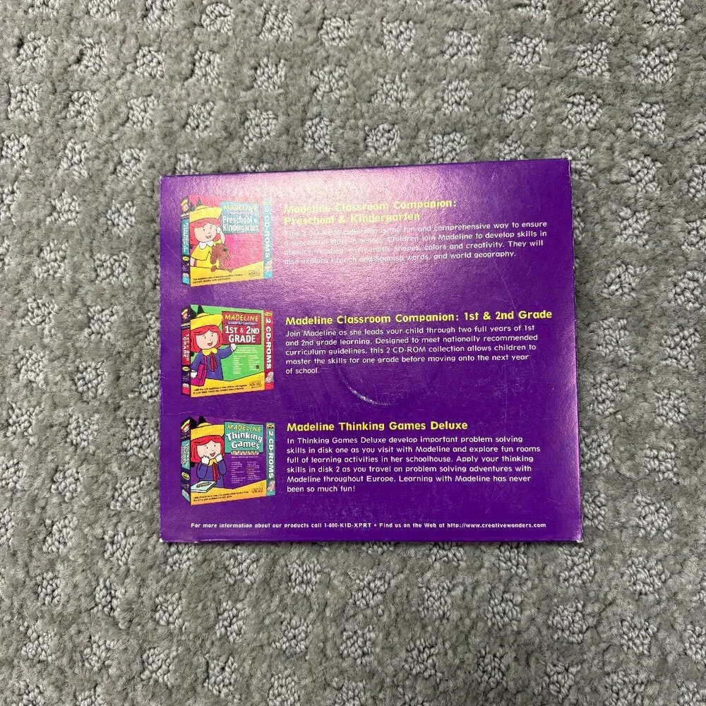 Madeline Thinking Games Deluxe PC Game CD Rom (2-Disc Set)